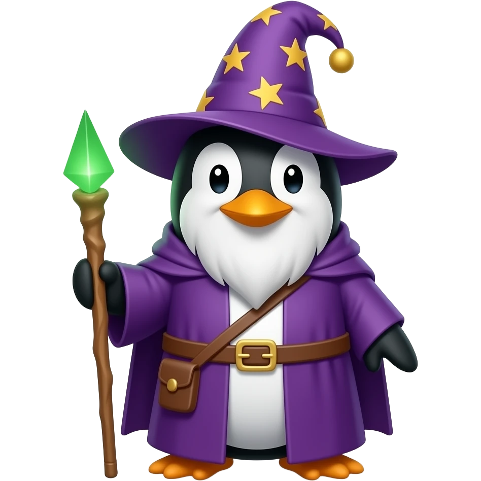 Penguin Wizard emoji