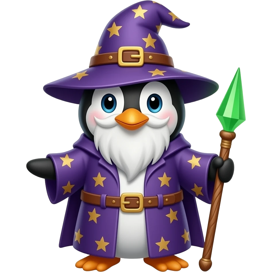 Penguin Wizard emoji