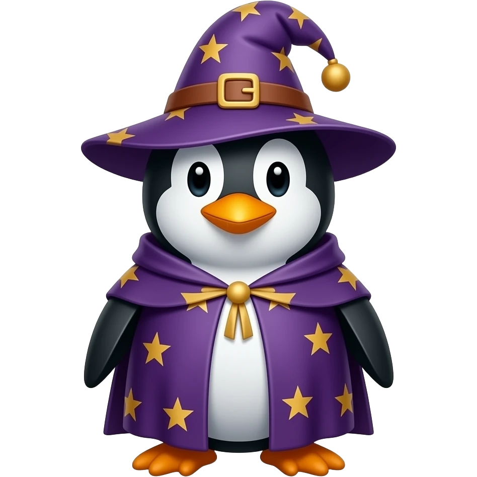 Penguin Wizard emoji