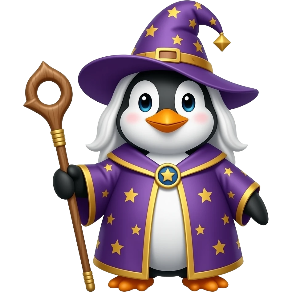 Penguin Wizard emoji