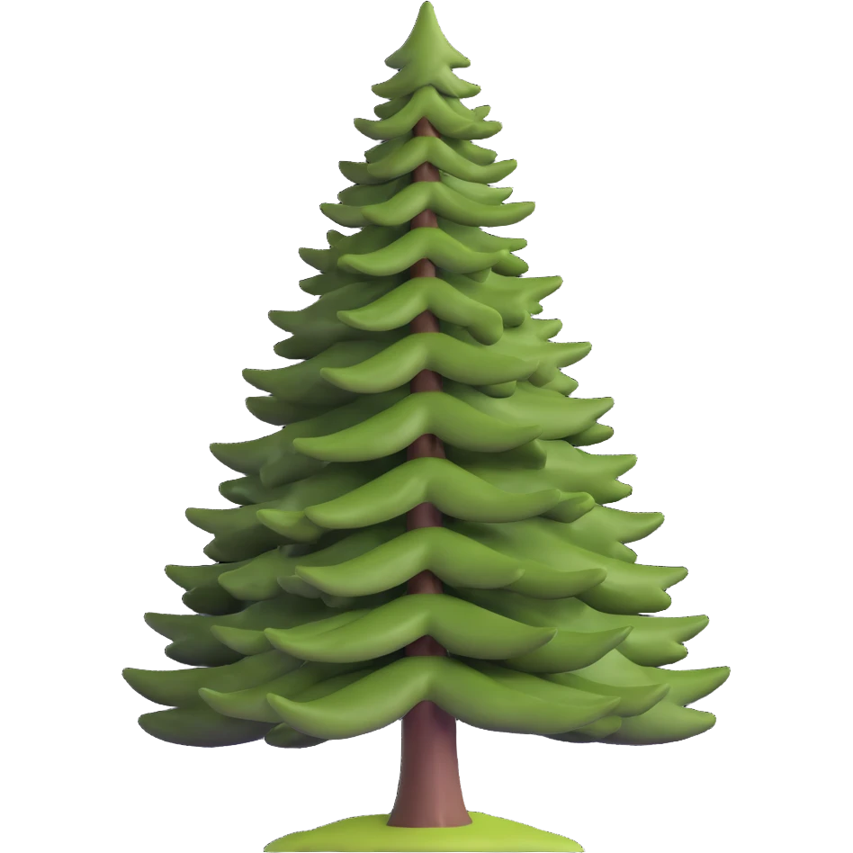 realistic pine tree with detailed texture emoji