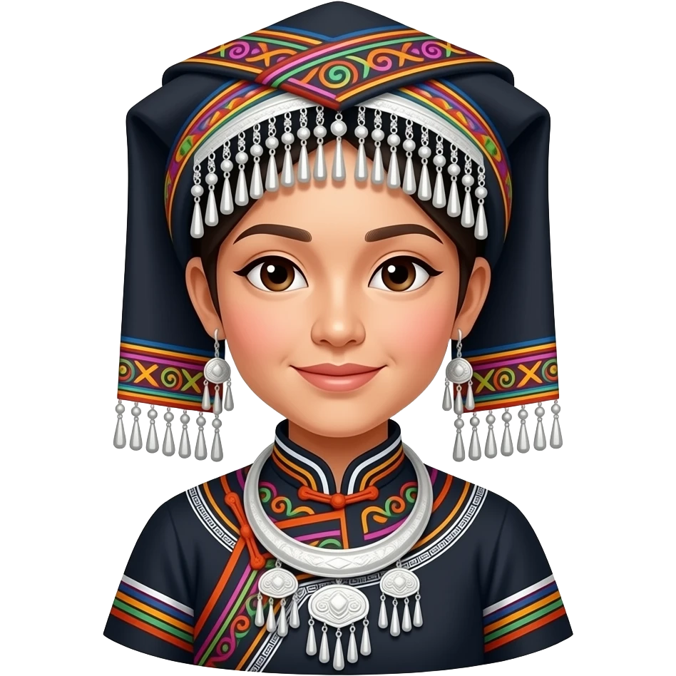 Create a Miao/Hmong woman emoji