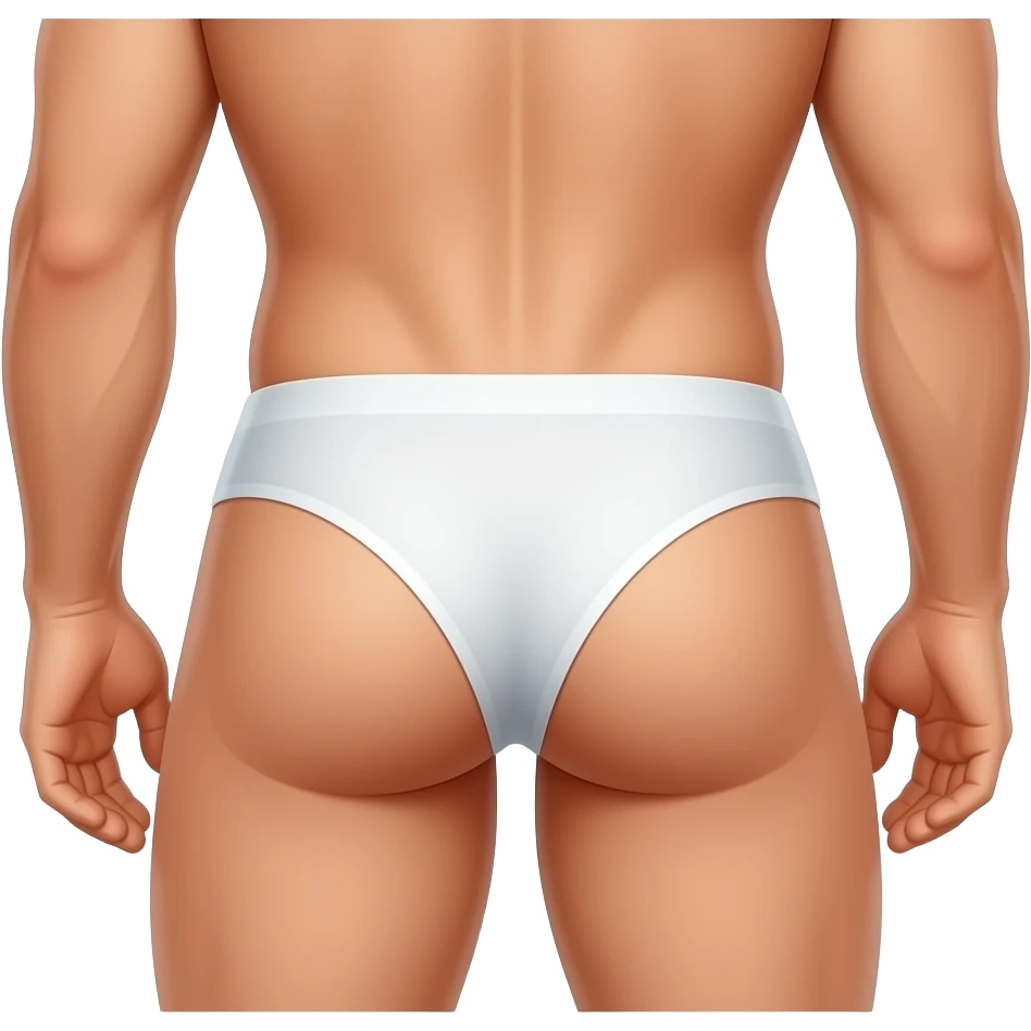 a sexy man butt cheeks naked emoji