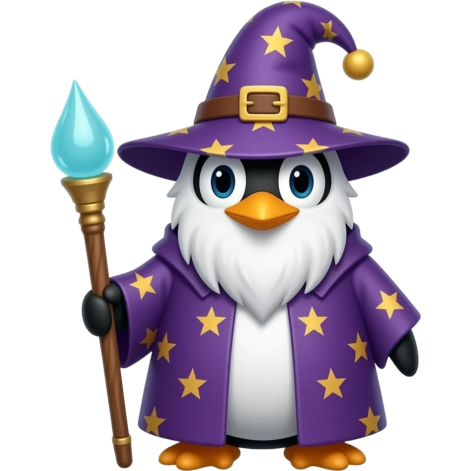 Penguin Wizard emoji