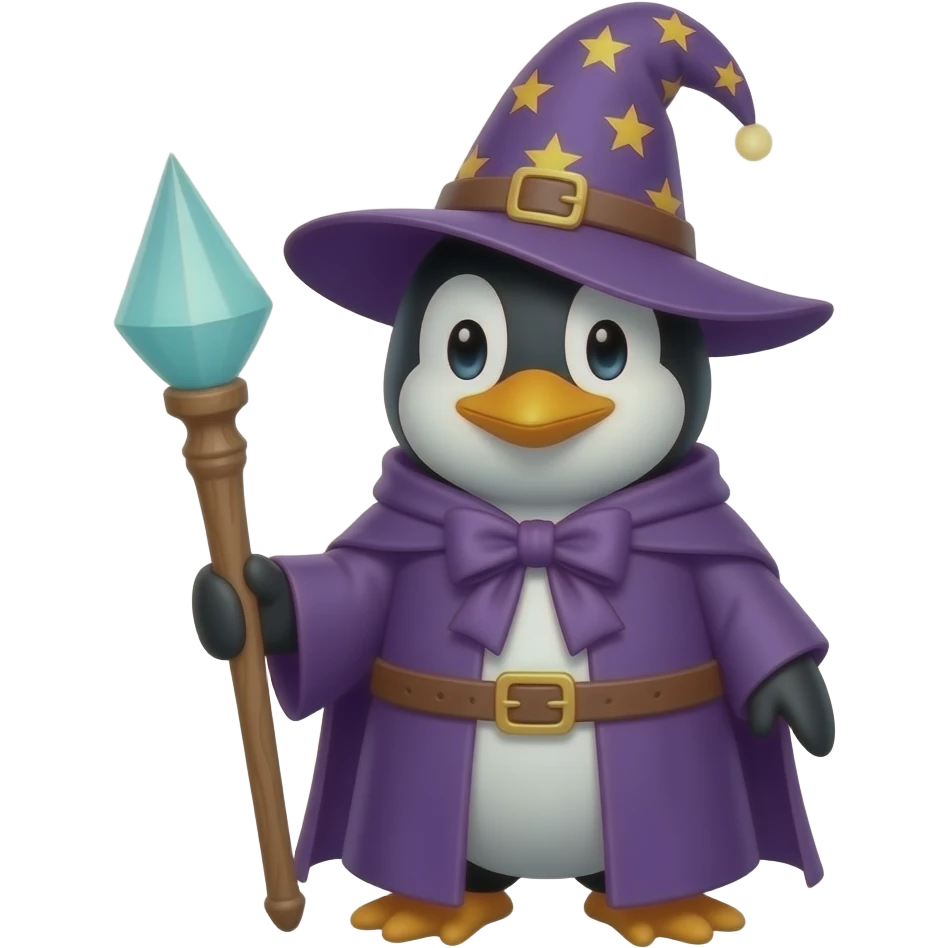 Penguin Wizard emoji