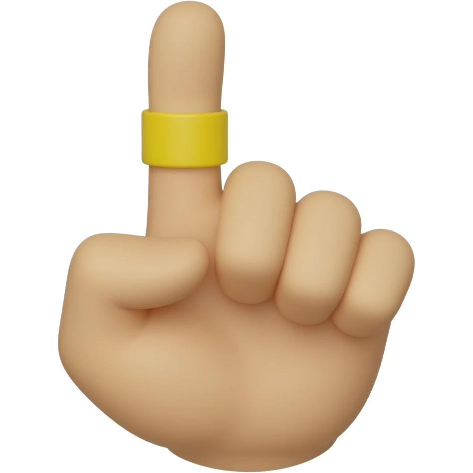 yellow middle finger hand emoji