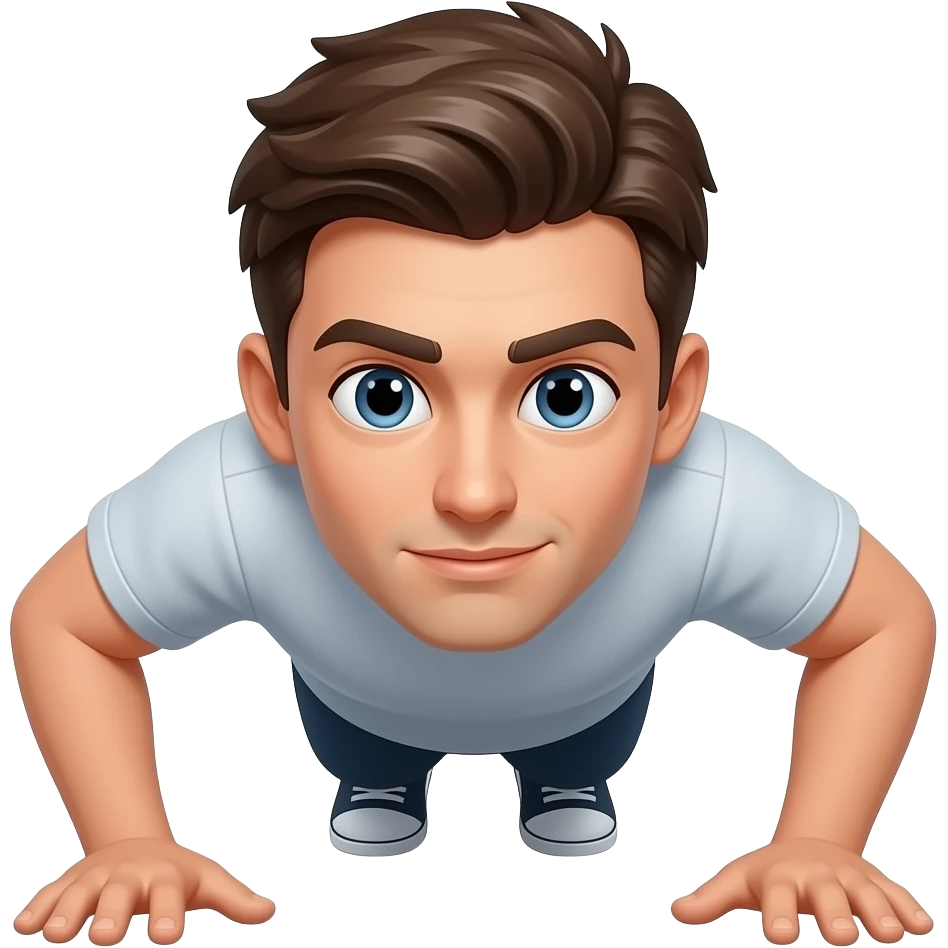 این کاراکتر در حال انجام حرکت پوش emoji