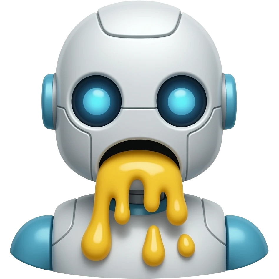 robot vomiting emoji