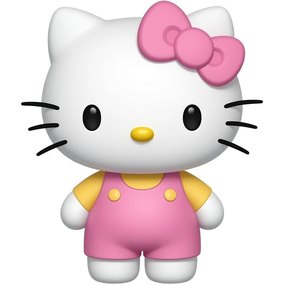 Sevimli pembe hello kitty emoji