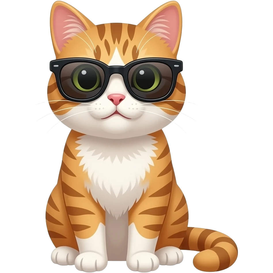 Cat wearing sunglasses emoji