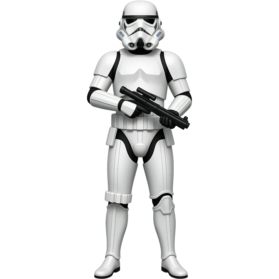 Full Length body Realistic woman stormtrooper emoji