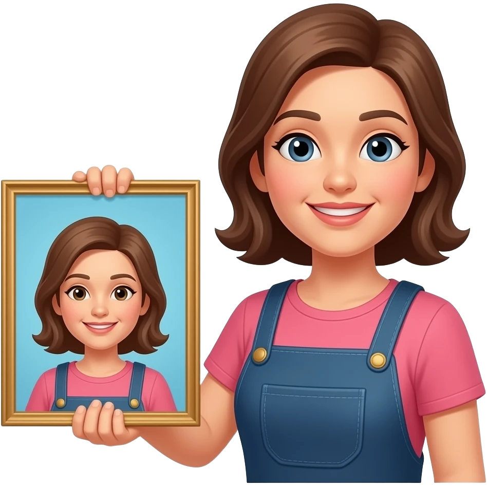 mujer vendiendo emoji