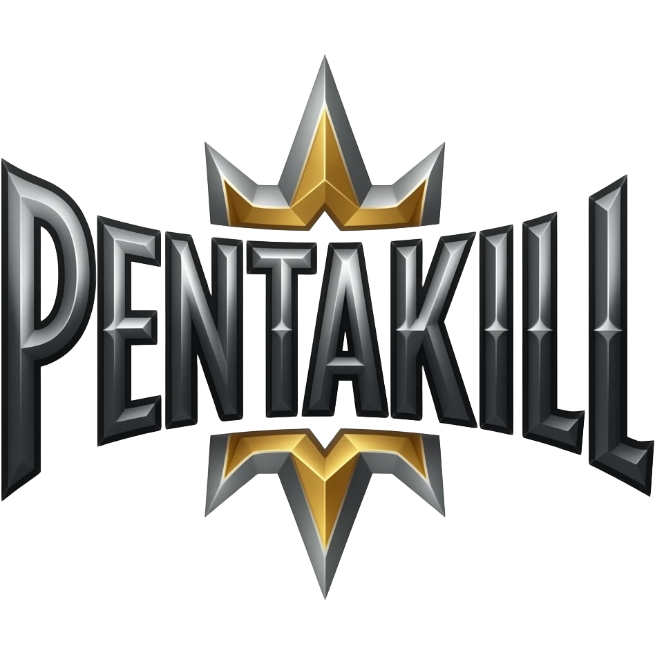 the word PENTAKILL in big bold capital letters emoji
