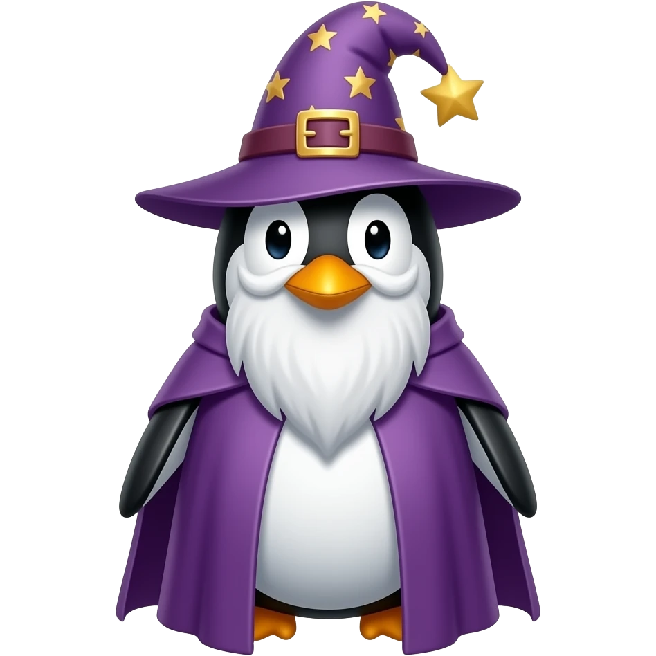 Penguin Wizard emoji