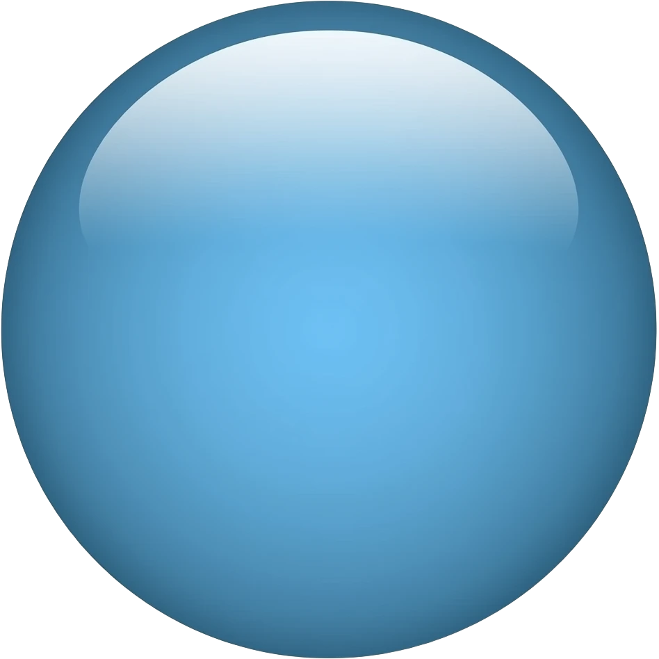 As un círculo azul emoji