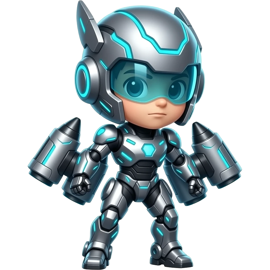 Little Chibi Mecha Hypersonic Boy emoji | AI Emoji Generator