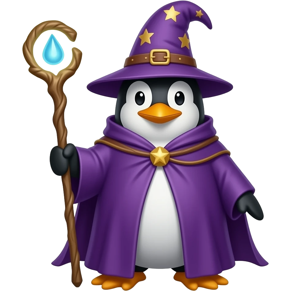 Penguin Wizard emoji