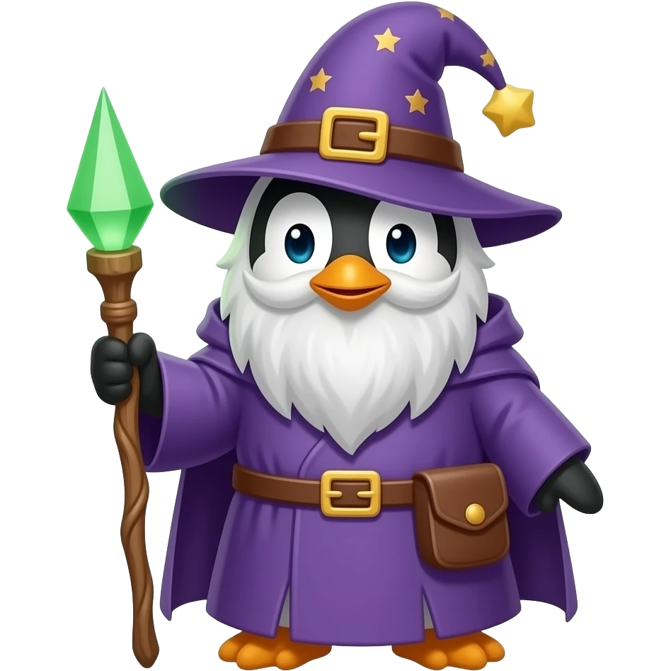 Penguin Wizard emoji
