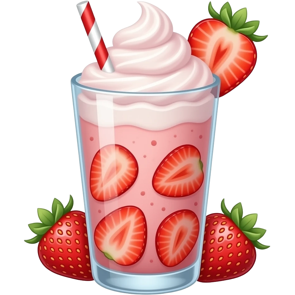 strawberry smoothie emoji