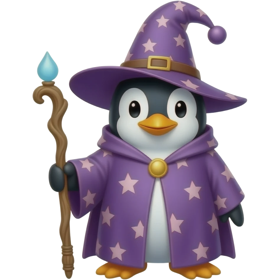 Penguin Wizard emoji