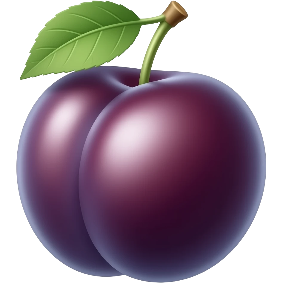 Plum fruit emoji