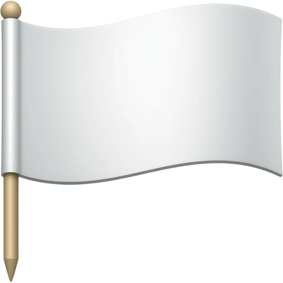 White flag with pin  shape on it emoji