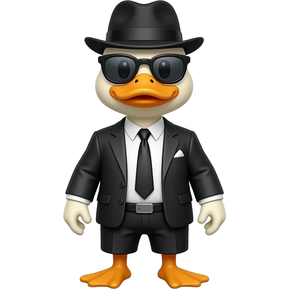 Gangster duck from 2025 emoji