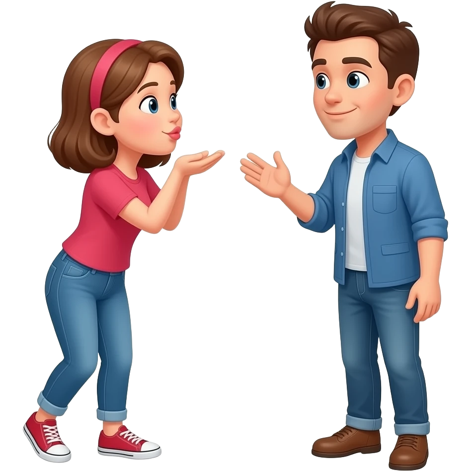 Catch a blowing kiss from someone emoji
