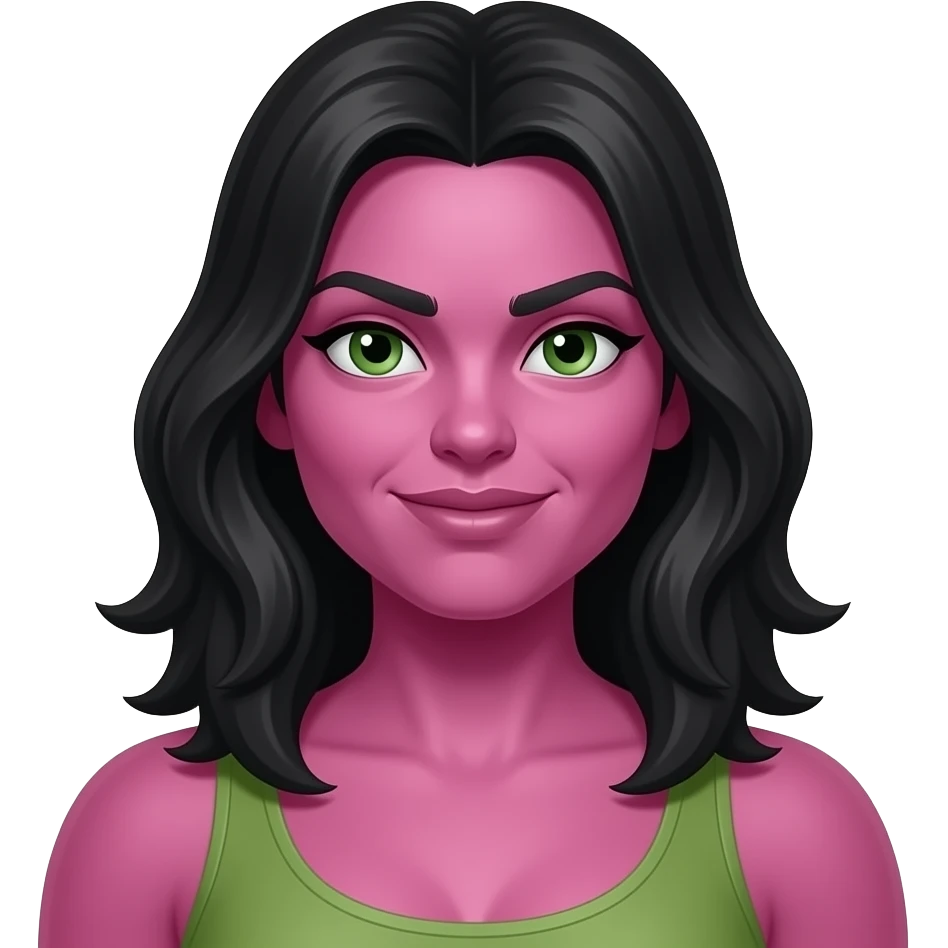 the hulk but instead of green man it’s a pink girl hulk emoji