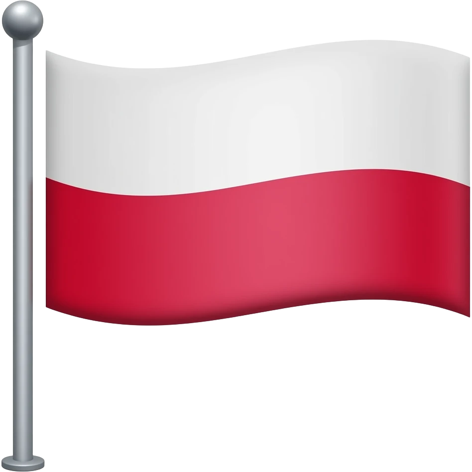польский флаг на палке emoji