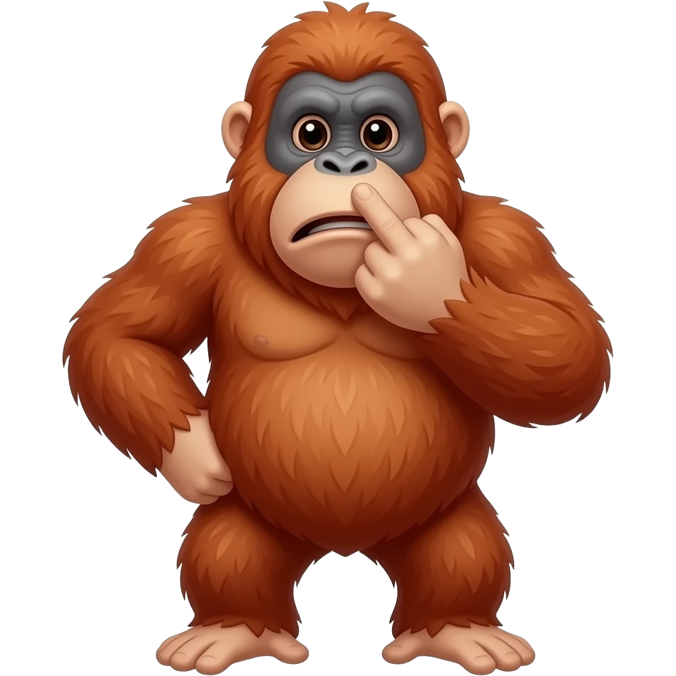 🖕🏻🦧🖕🏻🤭🖕🏻가운데손가락 emoji