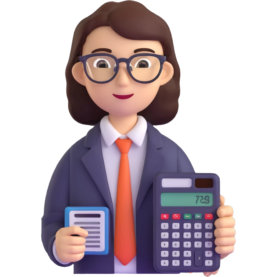 accountant with glasses and calculator emoji
