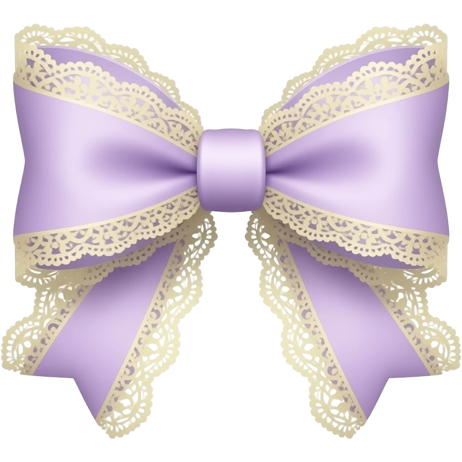 light purple and ligth yellow bow lace coquette bow emoji