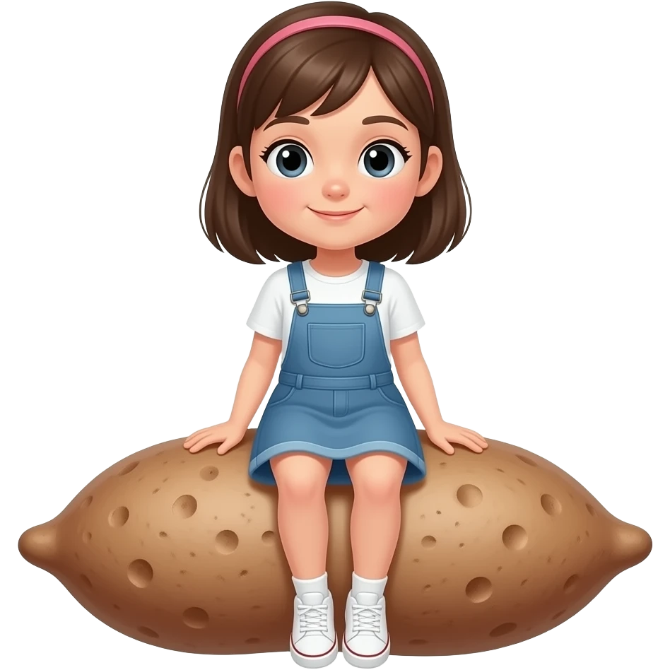 girl sit-down camote emoji