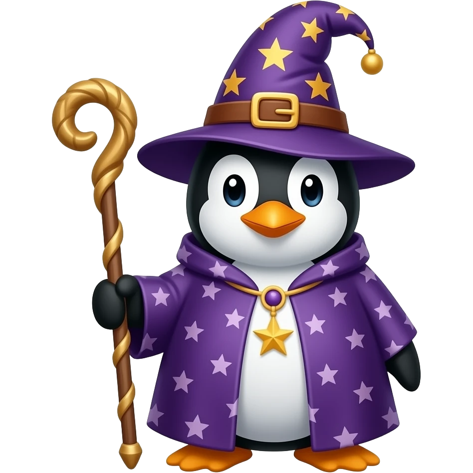 Penguin Wizard emoji