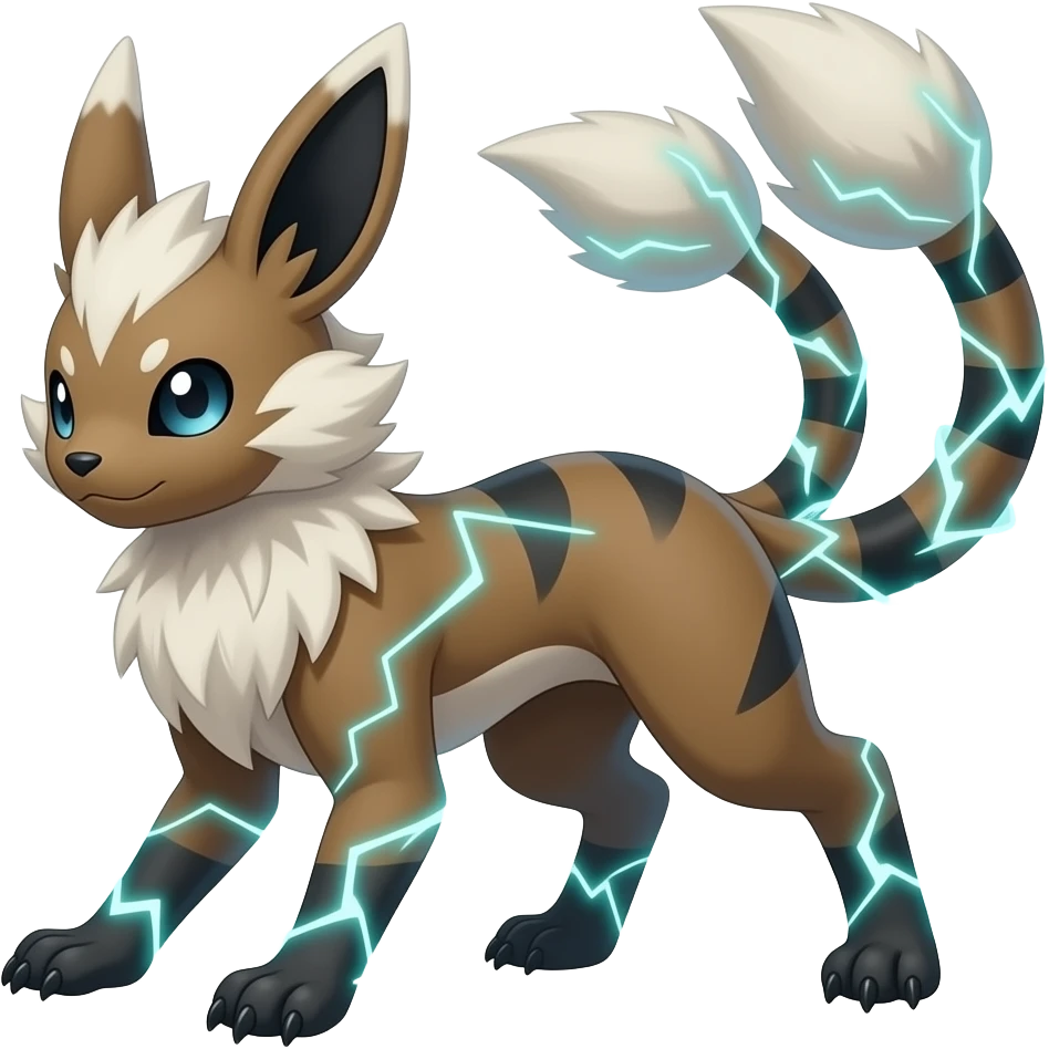 Minccino-Furret-Zeraora-Fakémon-fusion-hybrid emoji