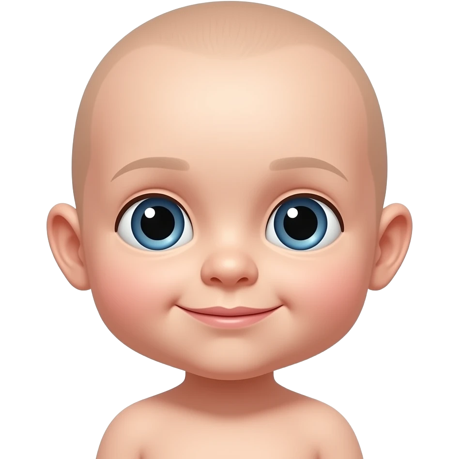 bald white baby with a big ass head emoji