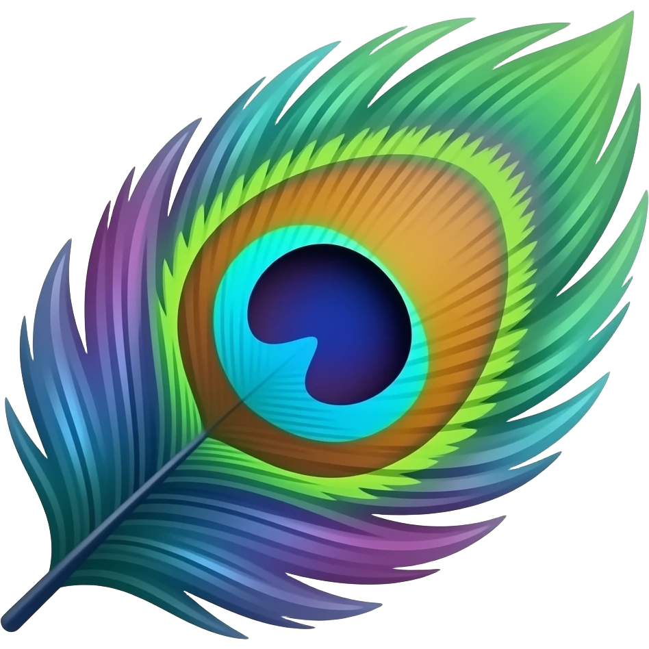 Peacock feather emoji