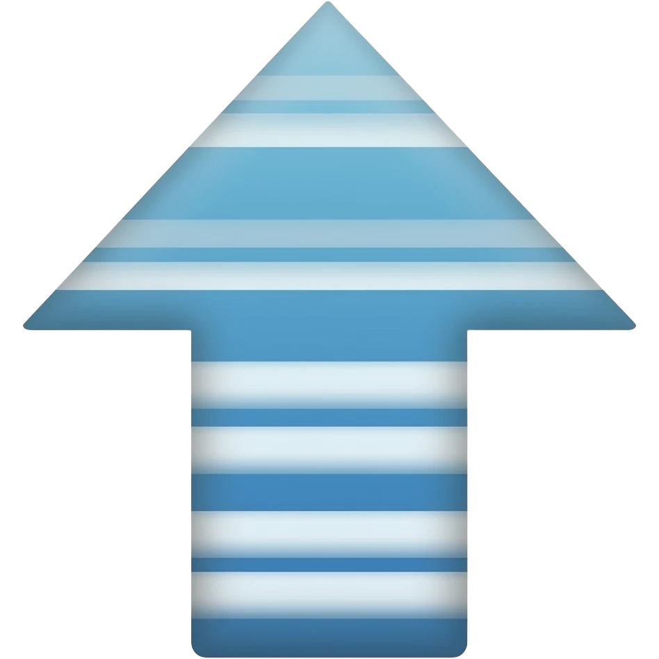 An arrow going up with 3 lines across emoji