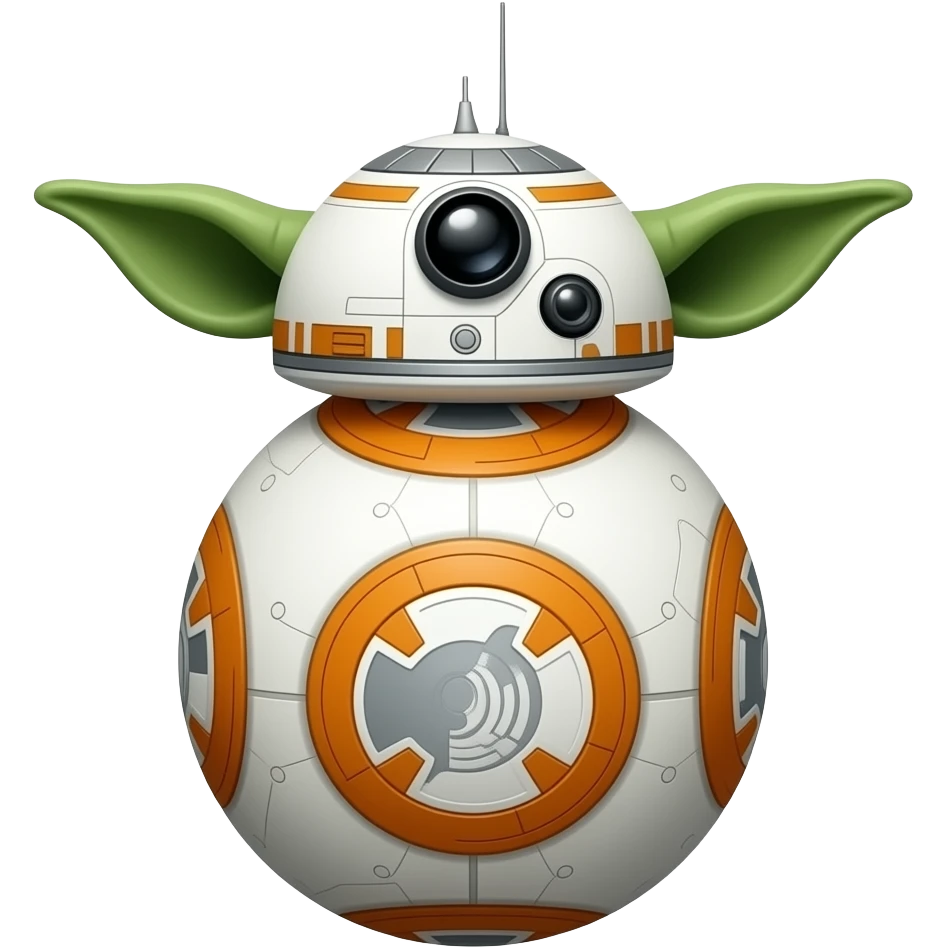bb8 dressed as yoda emoji