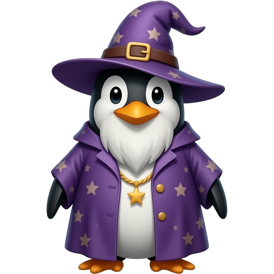 Penguin Wizard emoji