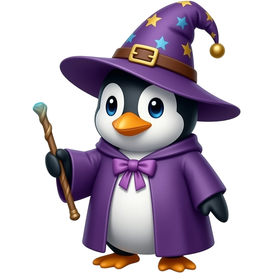 Penguin Wizard emoji