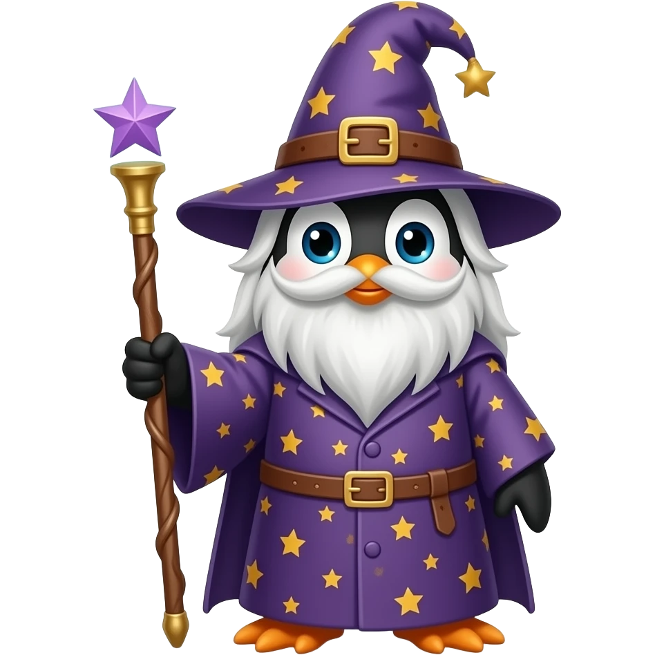 Penguin Wizard emoji