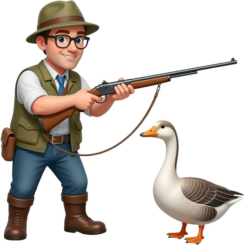 funny Goose hunting emoji