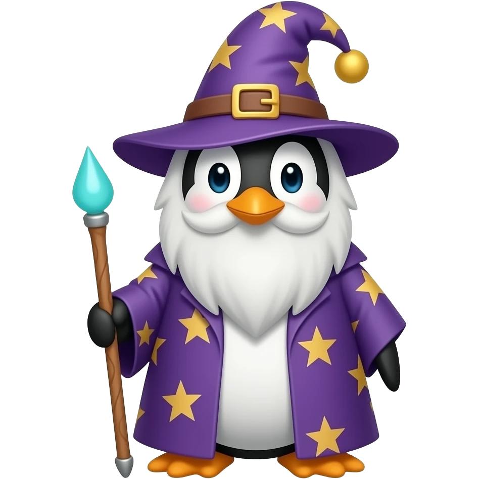 Penguin Wizard emoji