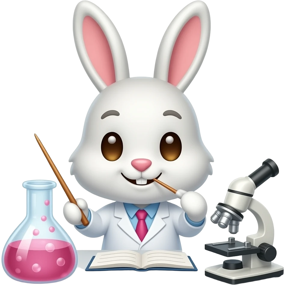 実験している様子　可愛い動物にして、うさぎとか、もっと絵文字っぽく　上半身だけ emoji