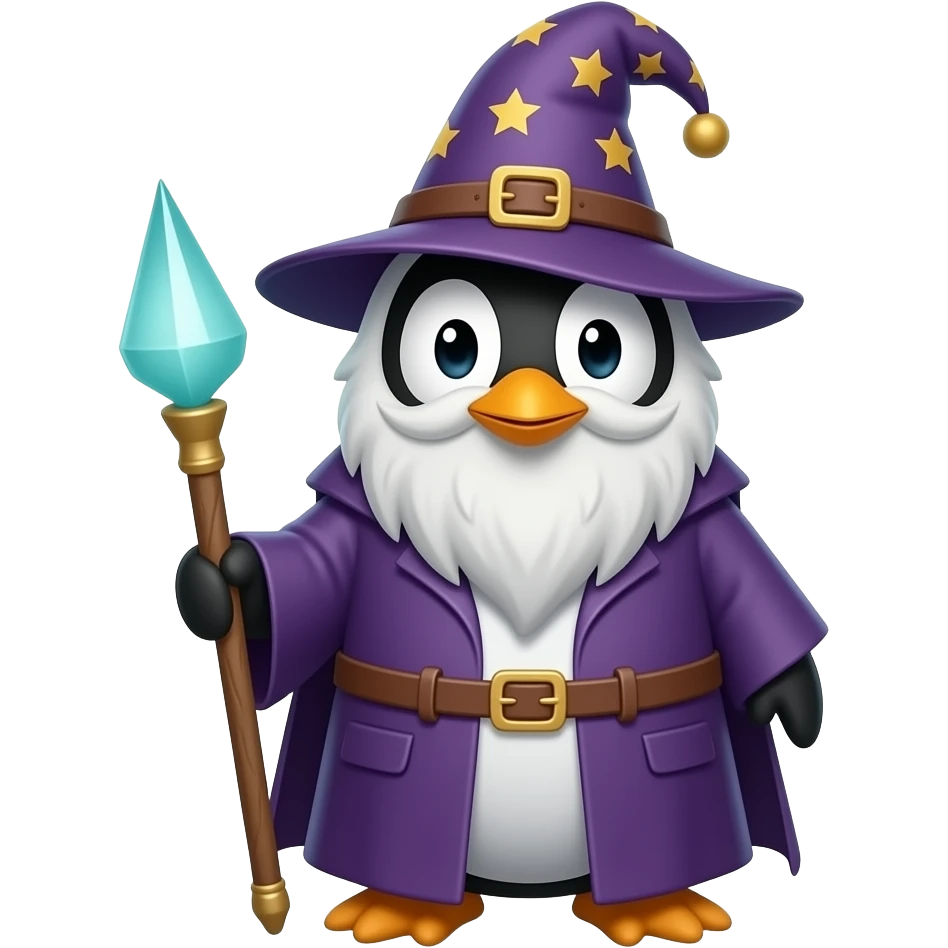 Penguin Wizard emoji