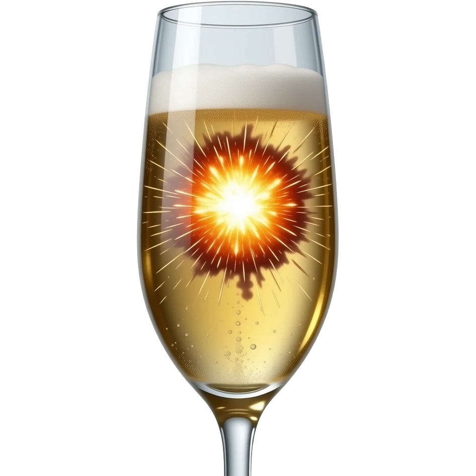 Hyper-realistic, Supernaova inside a champagne glass, cinematic lighting, Ultra real emoji