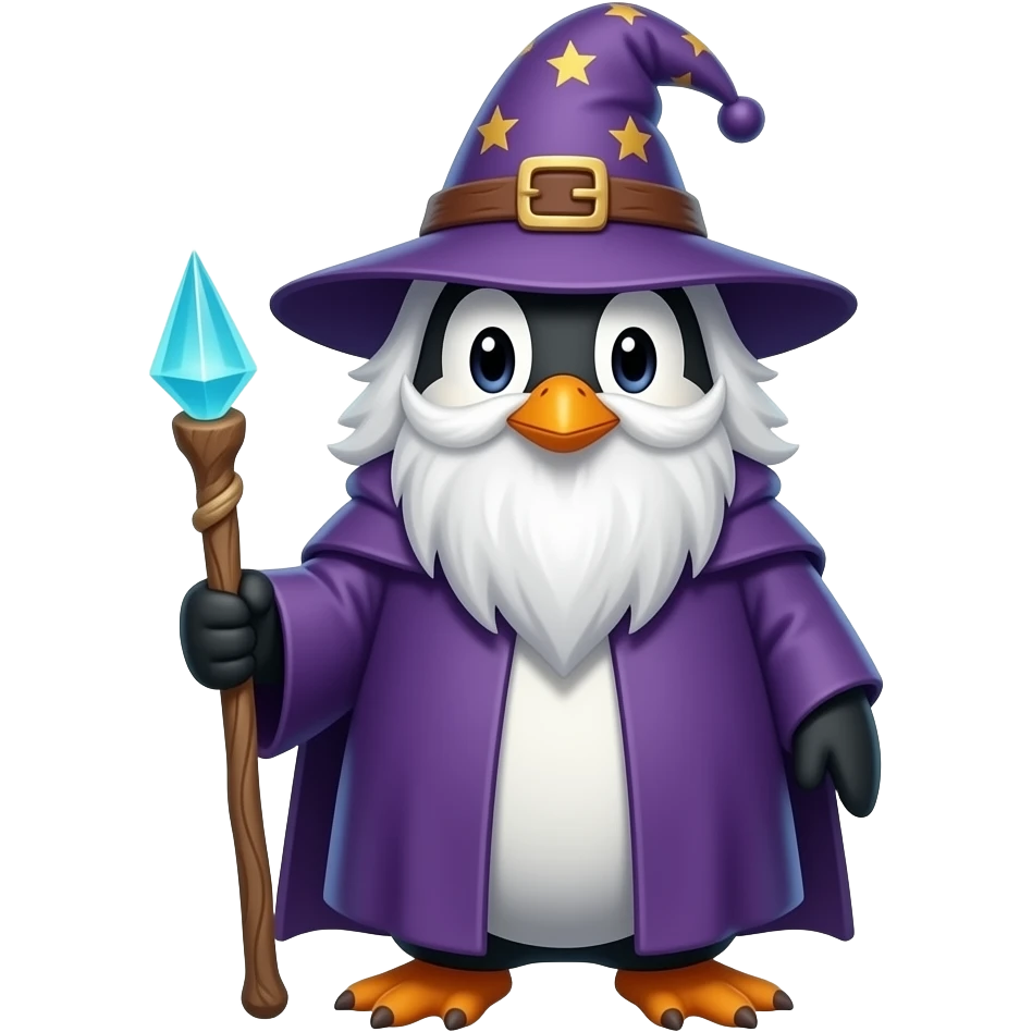 Penguin Wizard emoji