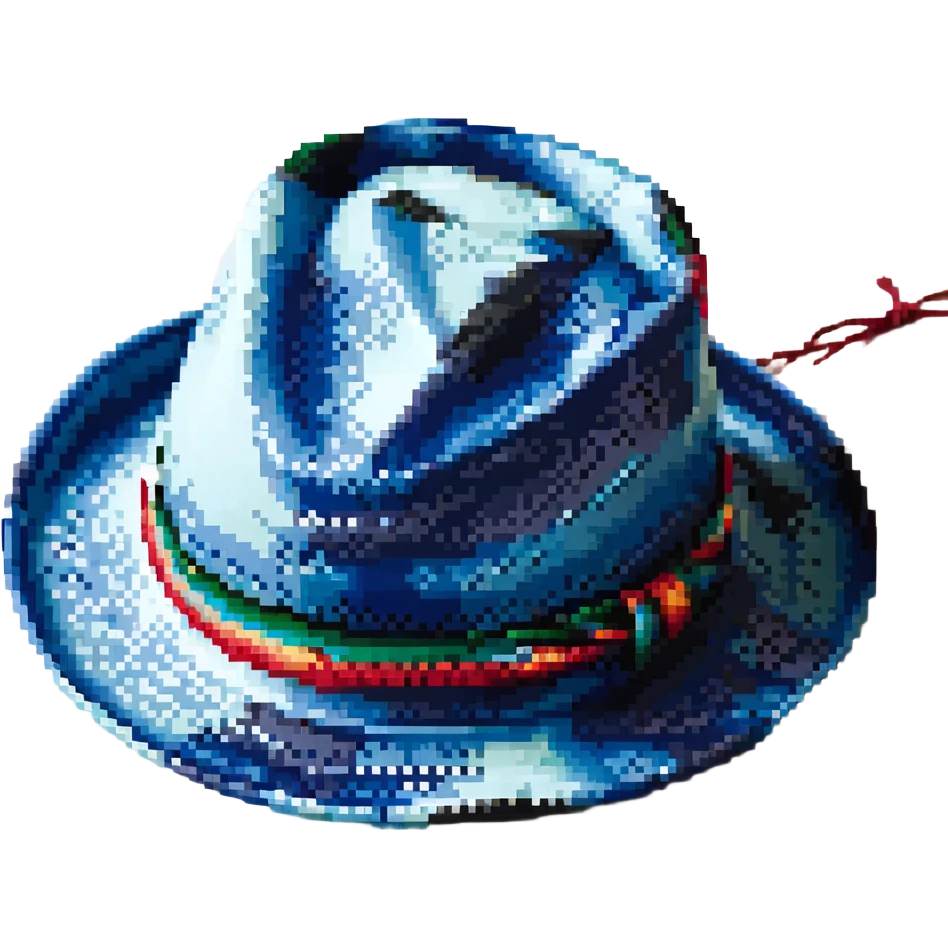 Синяя панамка со шнурком, no background emoji